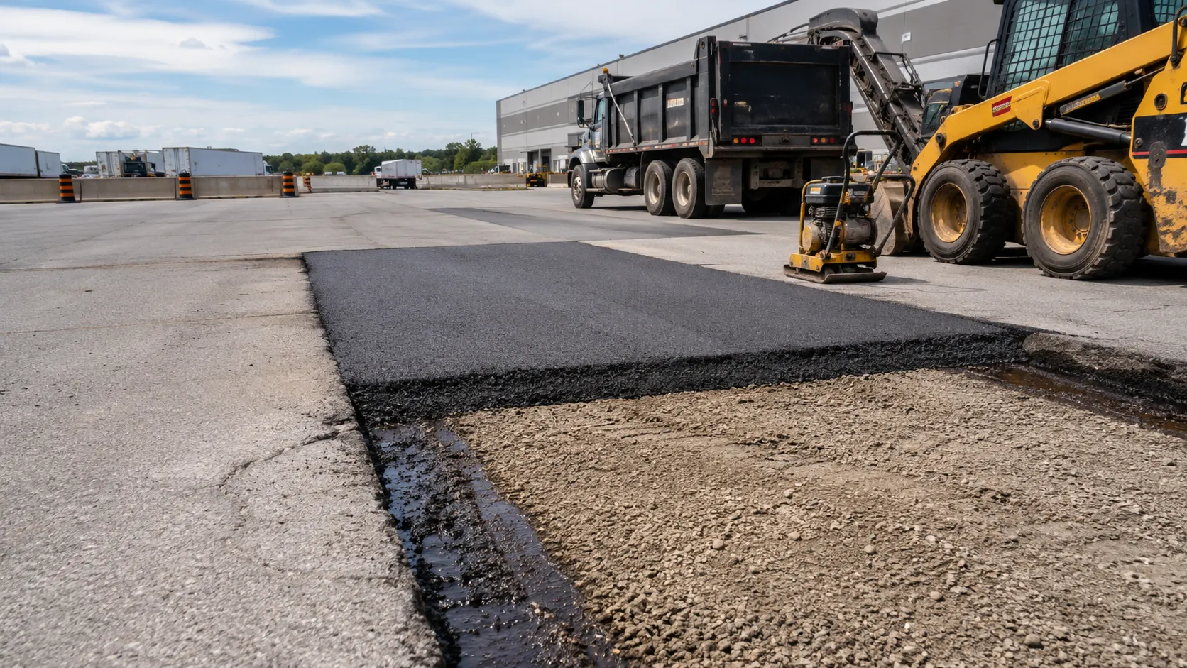 Asphalt Repair and Patching, self-performed and completed by Harrowgate Group