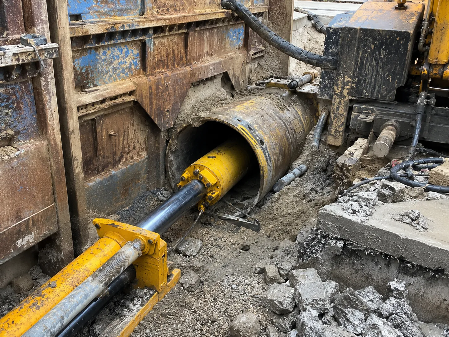 Auger Boring and Pipe Ramming in St. Catharines being built and completed on site by Harrowgate Group