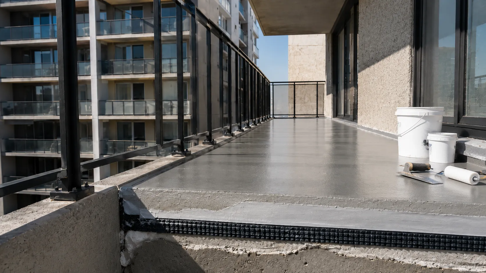 Balcony Restoration, self-performed and completed by Harrowgate Group