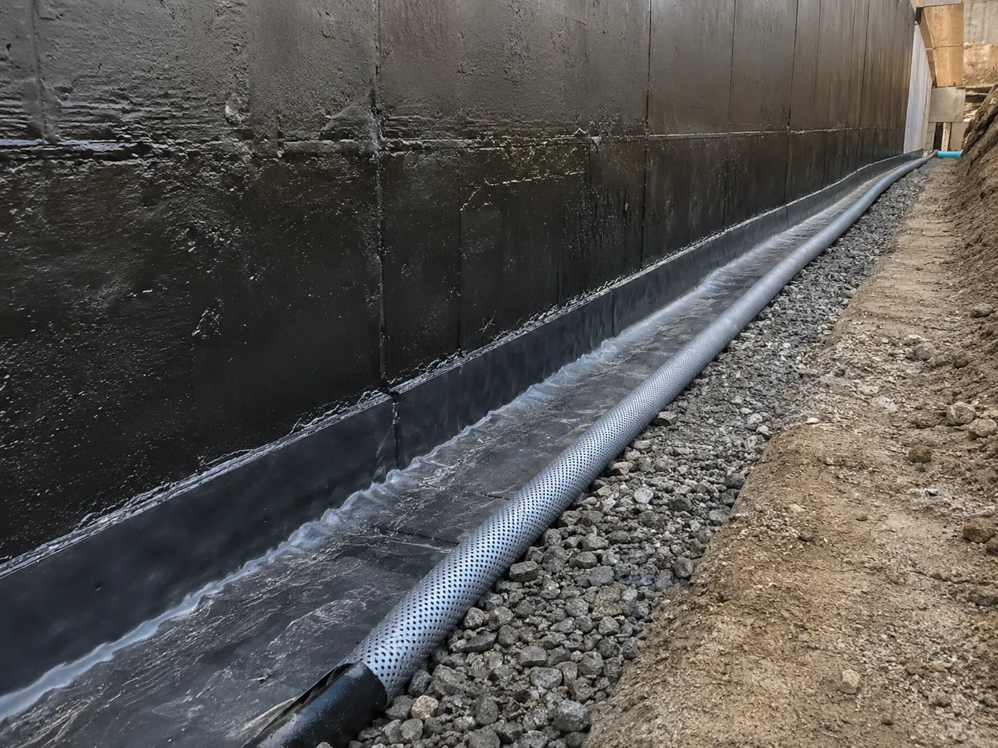 Below-Grade Waterproofing in Aurora being built and completed on site by Harrowgate Group