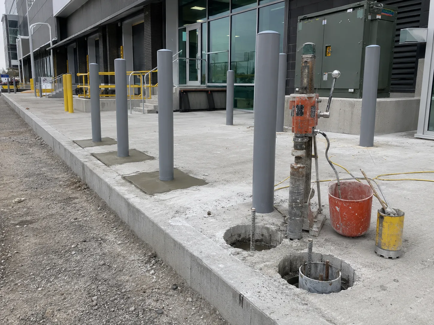 Completed Bollard Installation in Aurora by Harrowgate Group