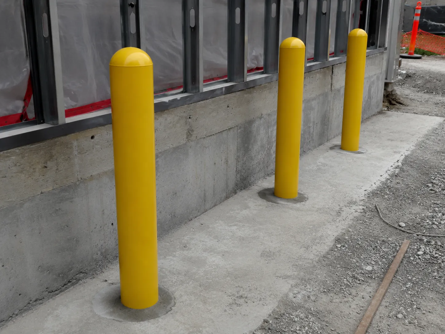 Bollard Installation in Aurora being built and completed on site by Harrowgate Group