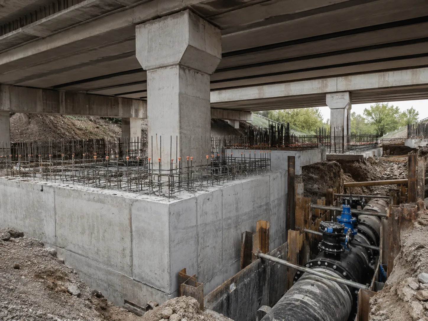 Bridge and Structure Concrete being built and completed on site by Harrowgate Group
