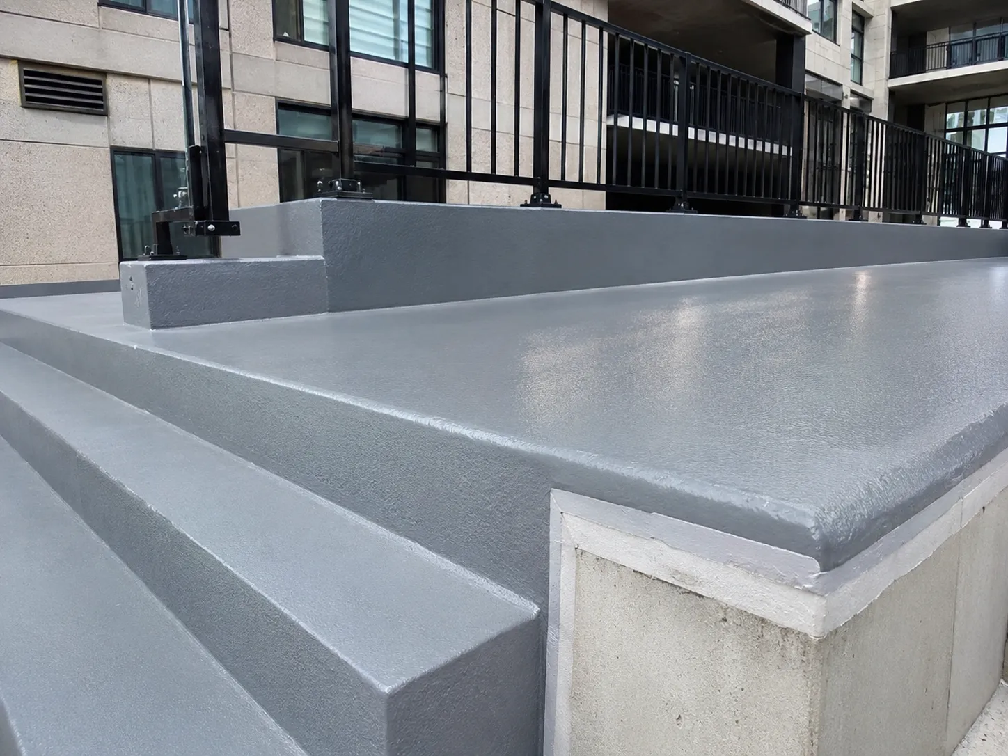Completed Building Restoration installation in Markham by Harrowgate Group