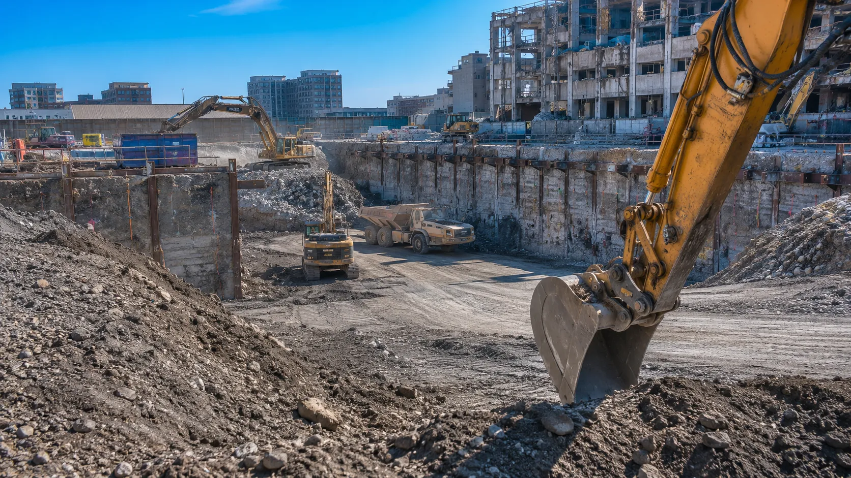 Bulk and Foundation Excavation in Aurora, Ontario, self-performed and completed by Harrowgate Group