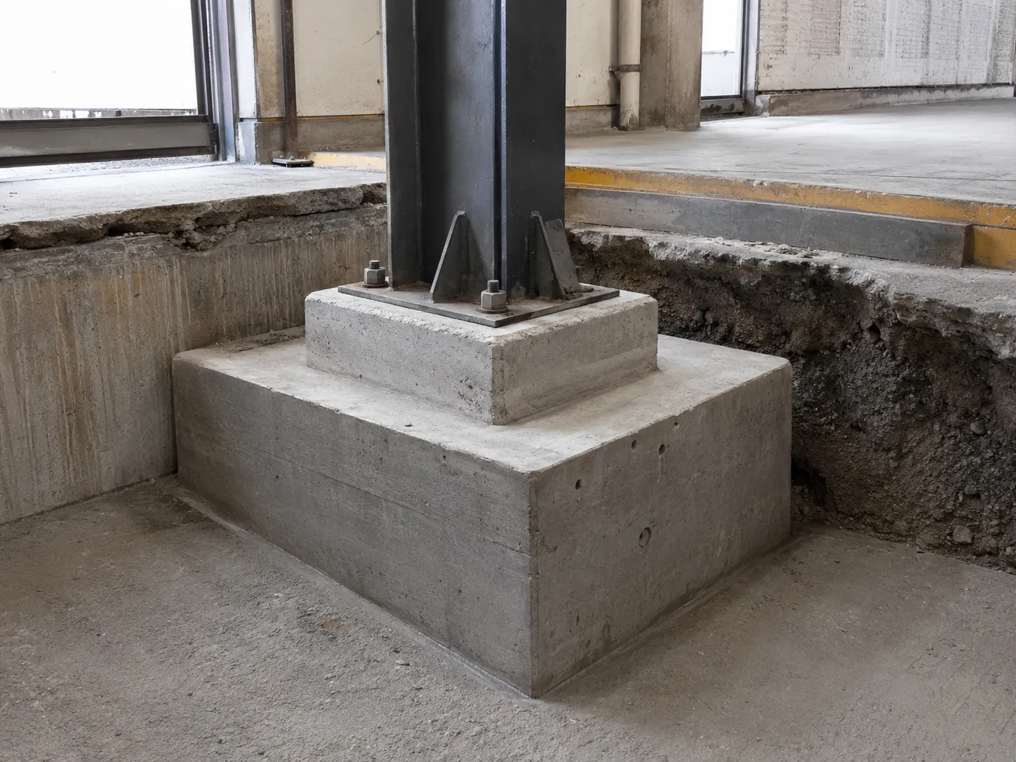 Column and Pad Underpinning across Ajax property by Harrowgate Group
