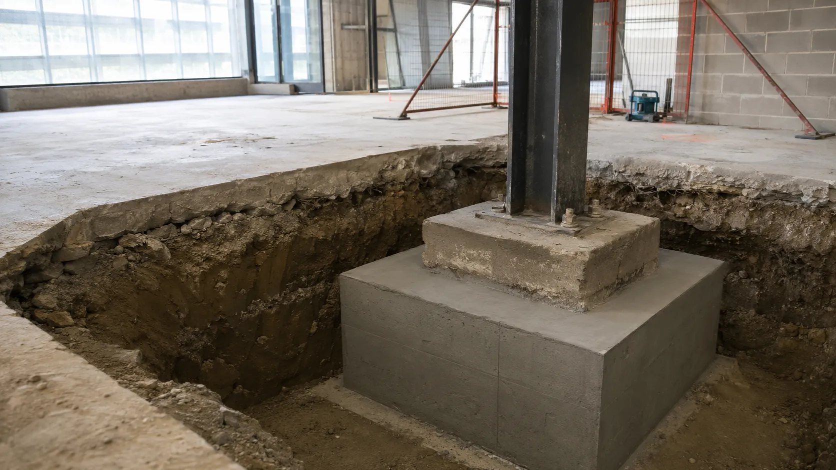 Column and Pad Underpinning in Ajax, Ontario, completed by Harrowgate Group