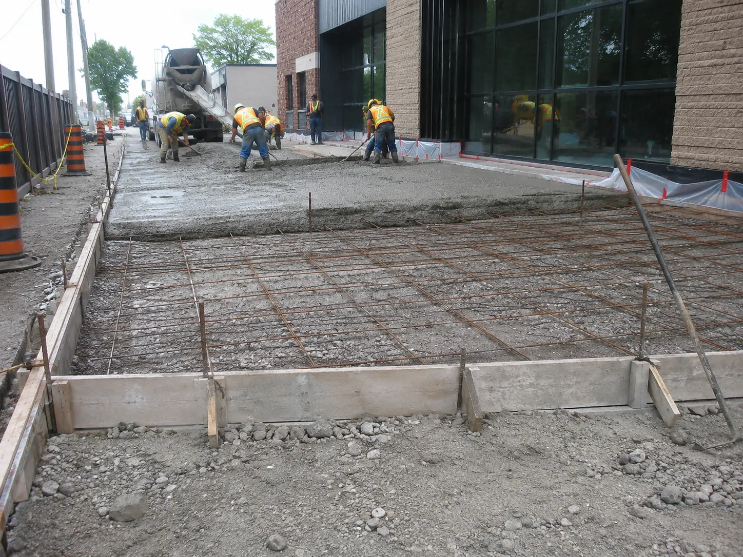The Ajax market for commercial concrete patios and landings for Commercial Concrete Patios and Landings in Ajax