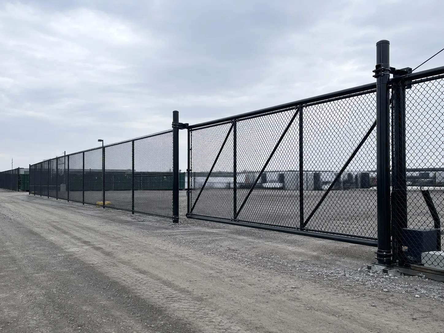 Completed Commercial Fencing and Gates installation in Aurora by Harrowgate Group