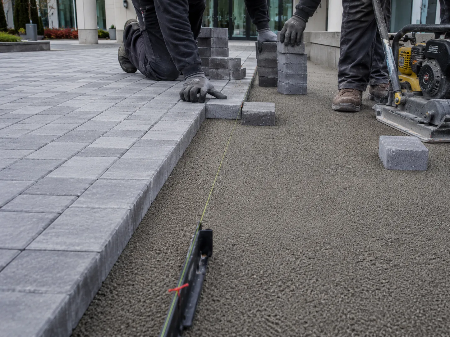 Commercial Interlock and Pavers in Caledon being built and completed on site by Harrowgate Group