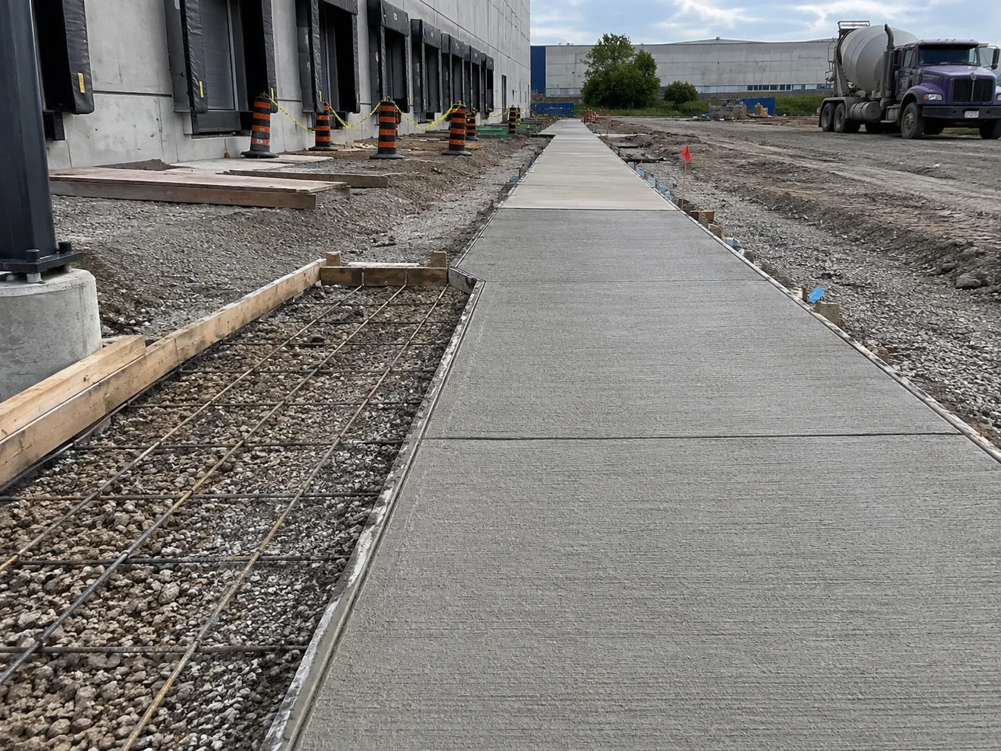 Completed Commercial Sidewalks and Walkways installation in Markham by Harrowgate Group