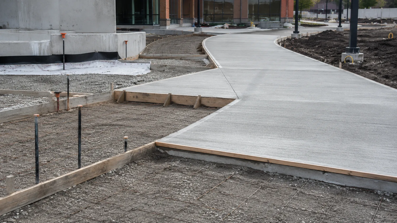 Commercial Sidewalks and Walkways in Markham, Ontario, self-performed and completed by Harrowgate Group