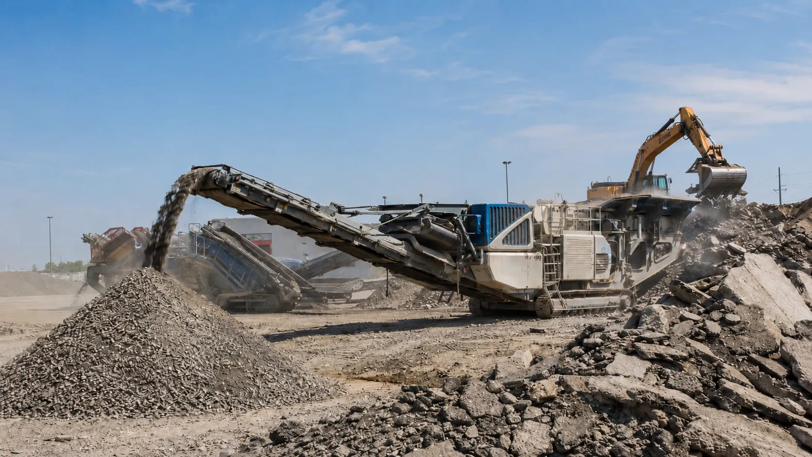 Concrete and Asphalt Crushing and Recycling, self-performed and completed by Harrowgate Group