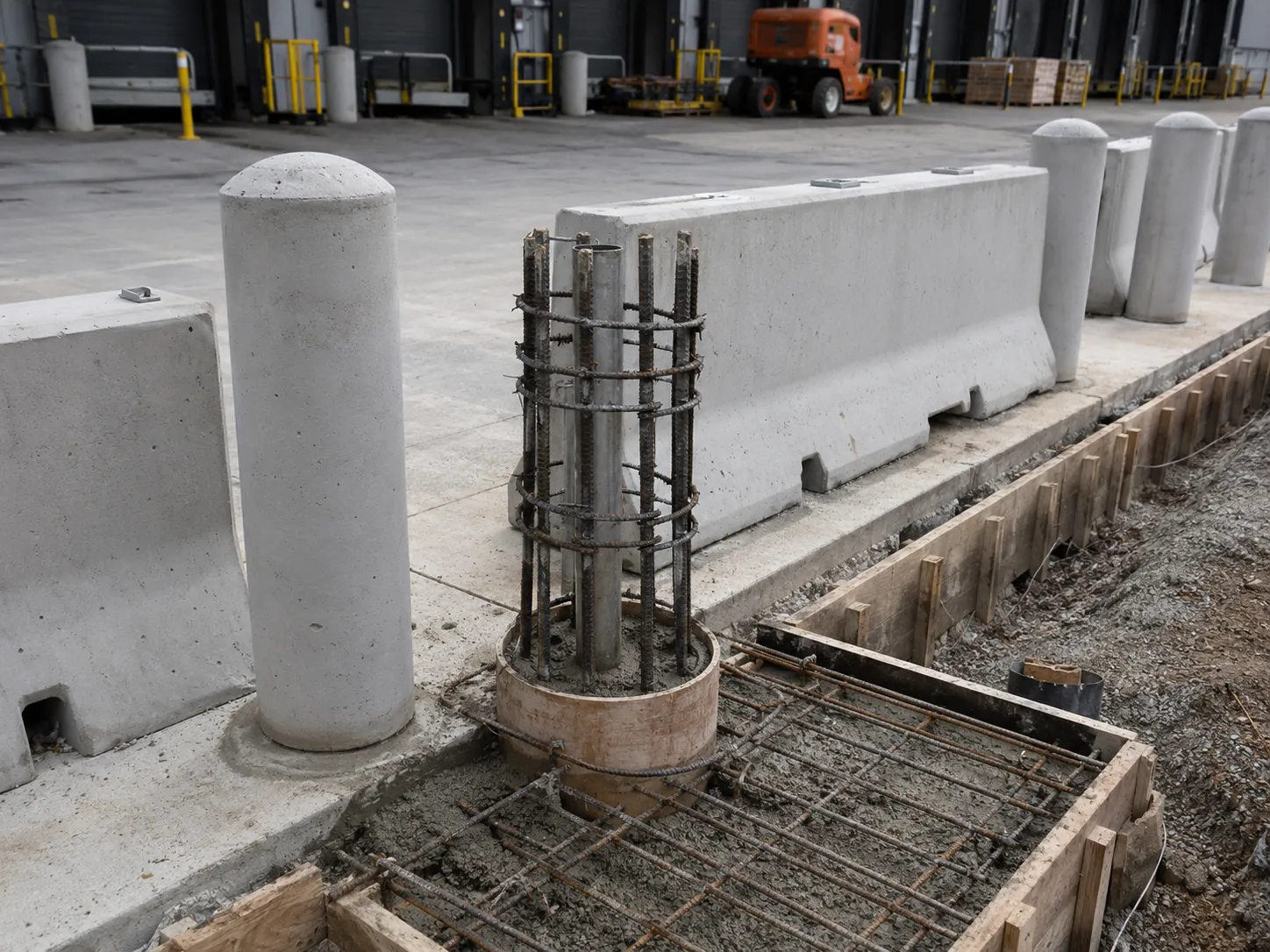 Concrete Barriers and Bollards in Markham being built and completed on site by Harrowgate Group