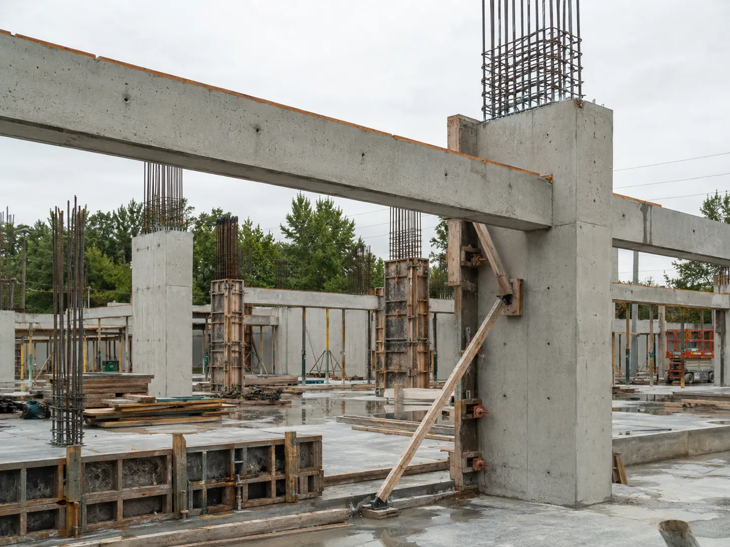 Completed Concrete Columns and Beams installation in Aurora by Harrowgate Group