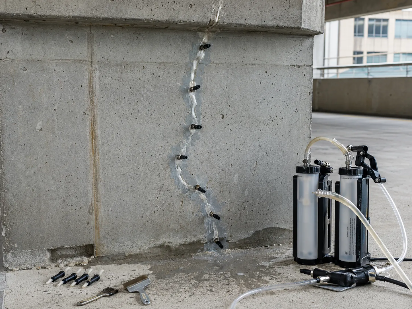 Completed Concrete Crack Repair and Injection installation in Ottawa by Harrowgate Group