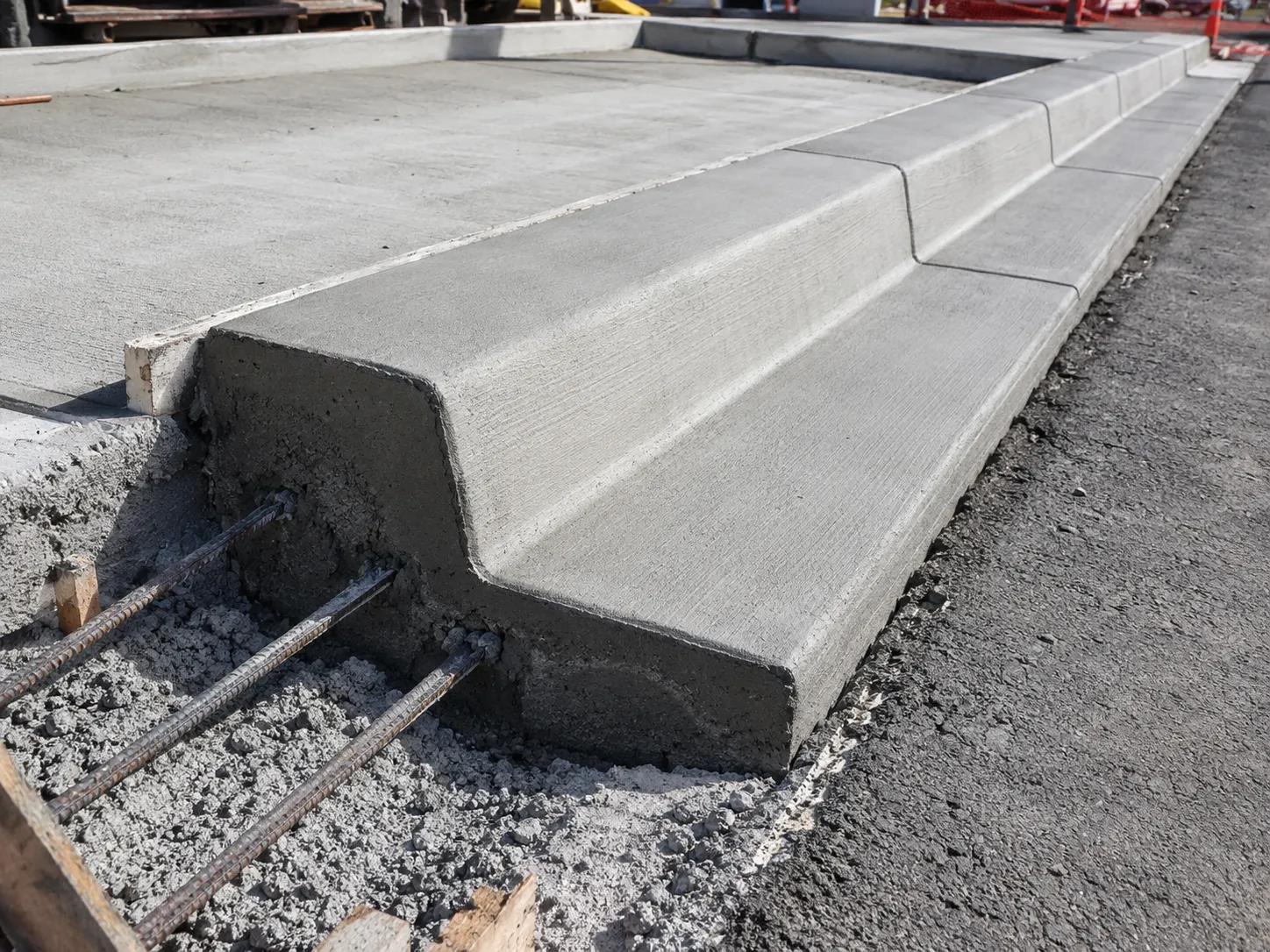 Concrete Curbs and Gutters in Burlington being built and completed on site by Harrowgate Group