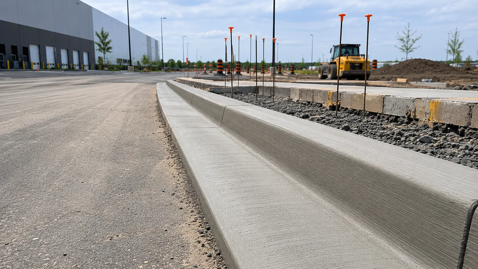 Concrete Curbs and Gutters in Burlington, Ontario, self-performed and completed by Harrowgate Group