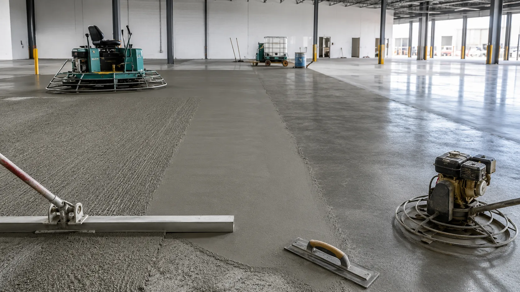 Concrete Finishing, self-performed and completed by Harrowgate Group