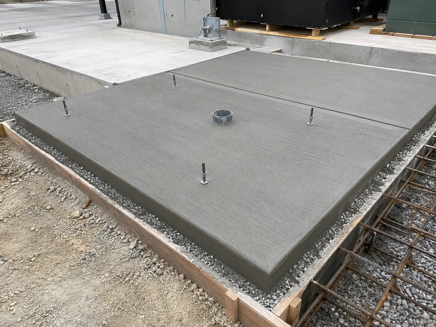 Concrete Pads in Markham being built and completed on site by Harrowgate Group