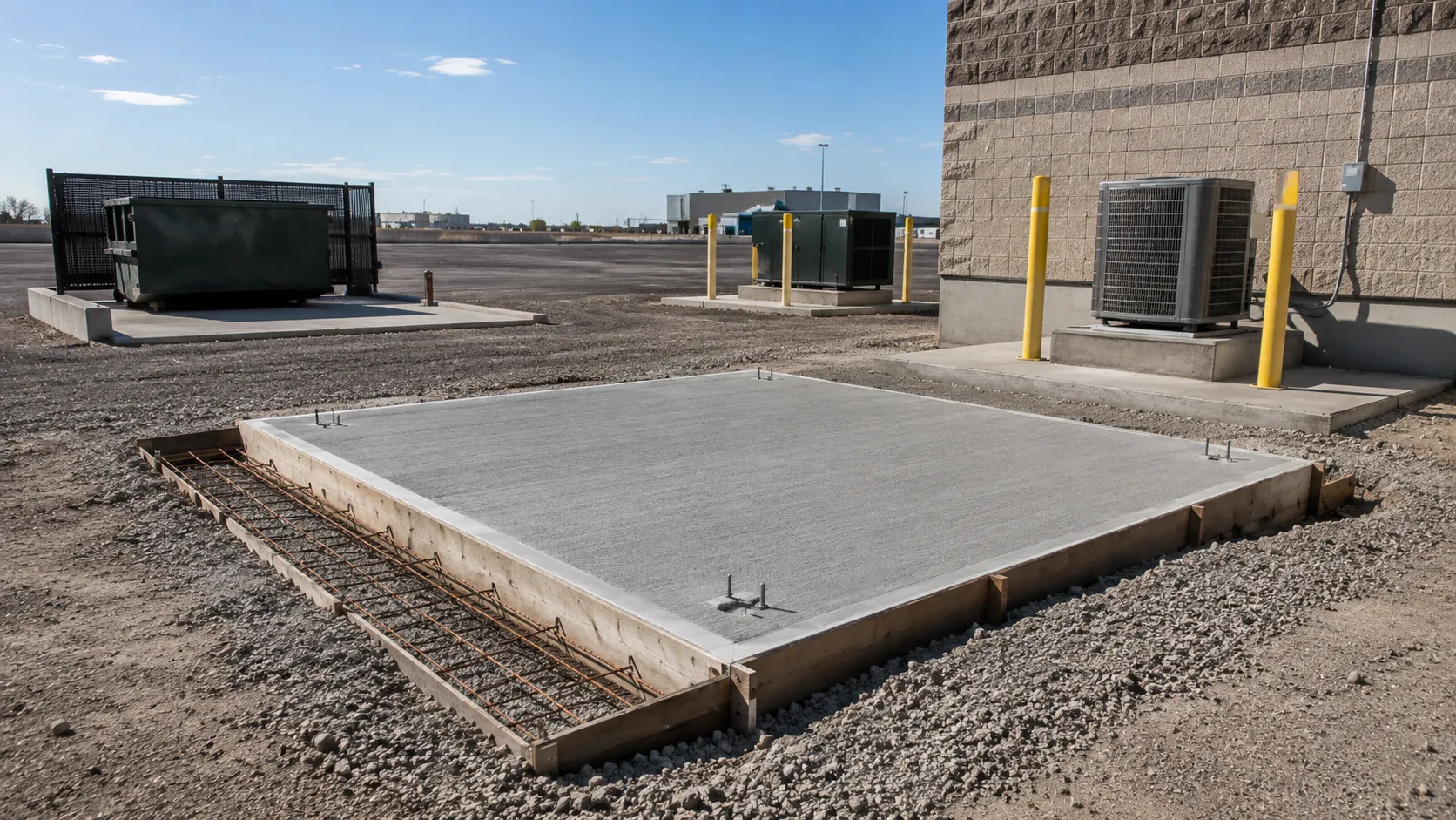 Concrete Pads in Markham, Ontario, self-performed and completed by Harrowgate Group