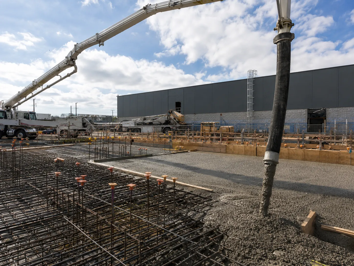Completed Concrete Pumping and Placing installation in Kitchener by Harrowgate Group