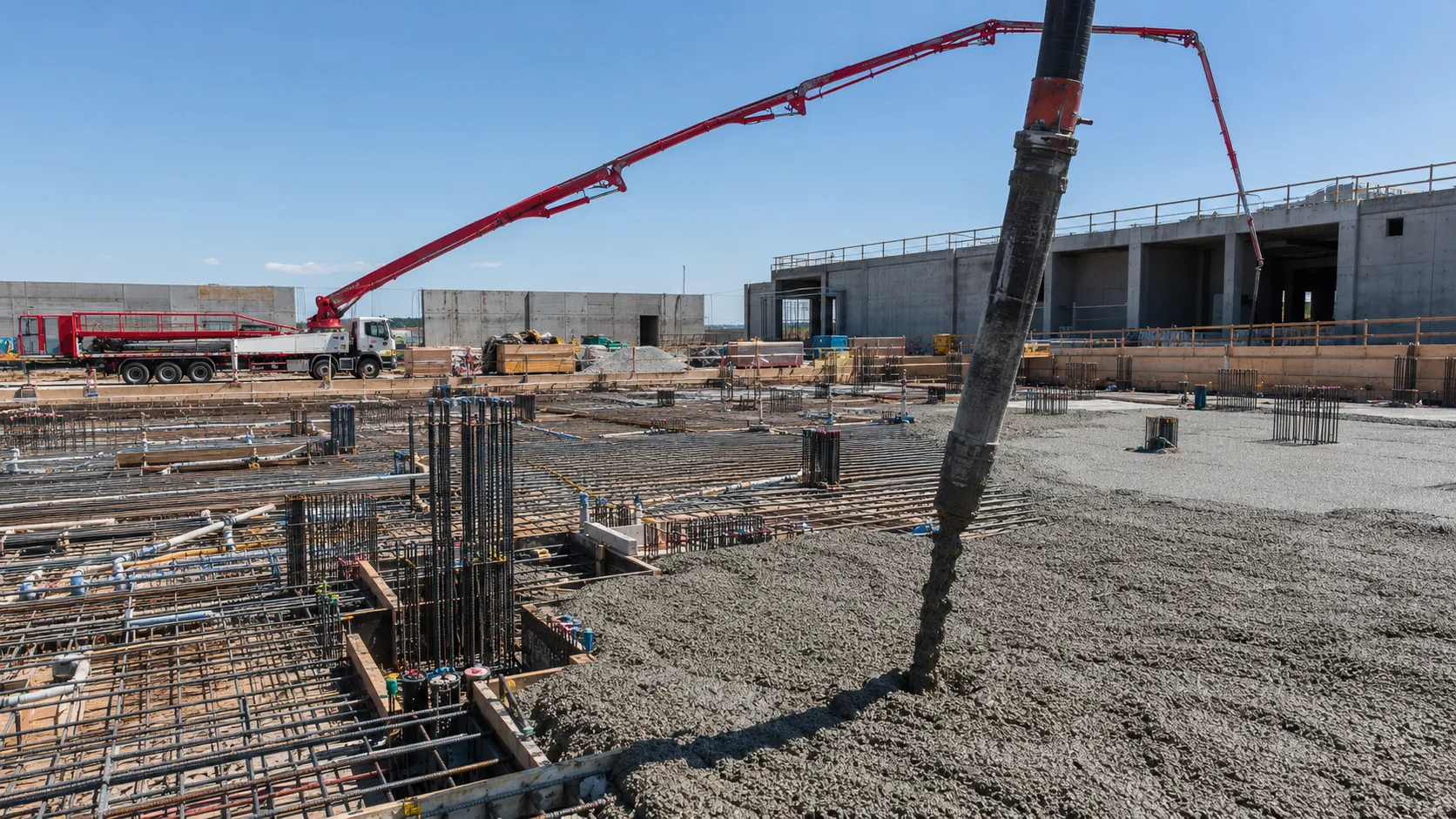 Concrete Pumping and Placing in Kitchener, Ontario, self-performed and completed by Harrowgate Group