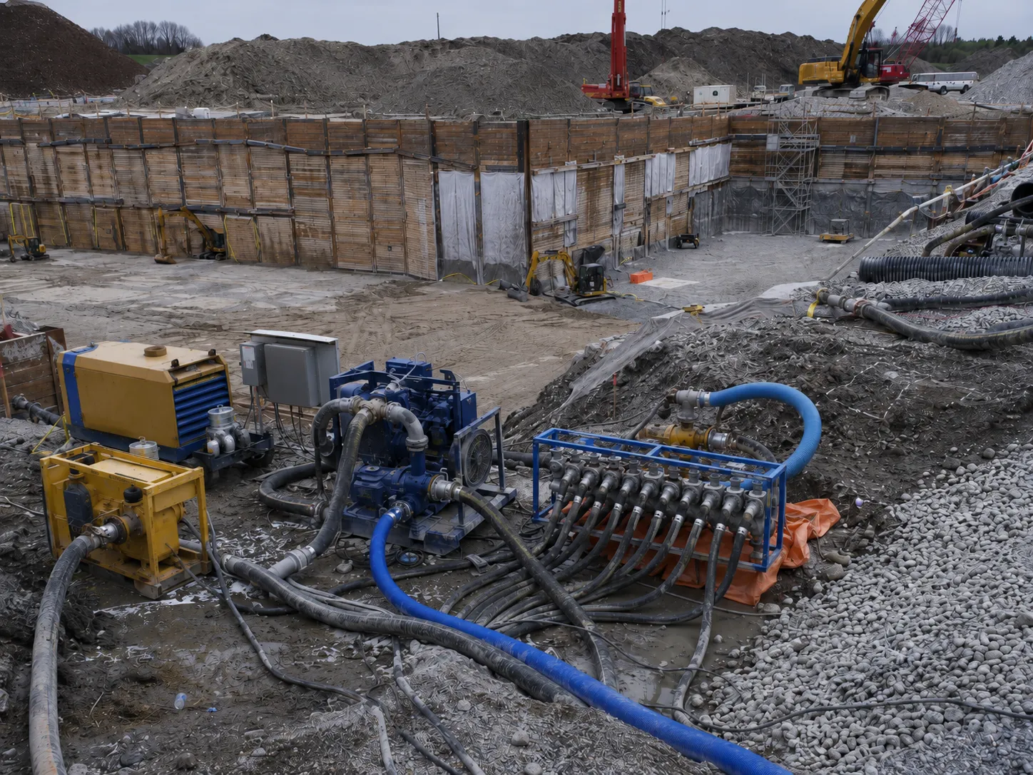 Completed Construction Dewatering installation in Ajax by Harrowgate Group