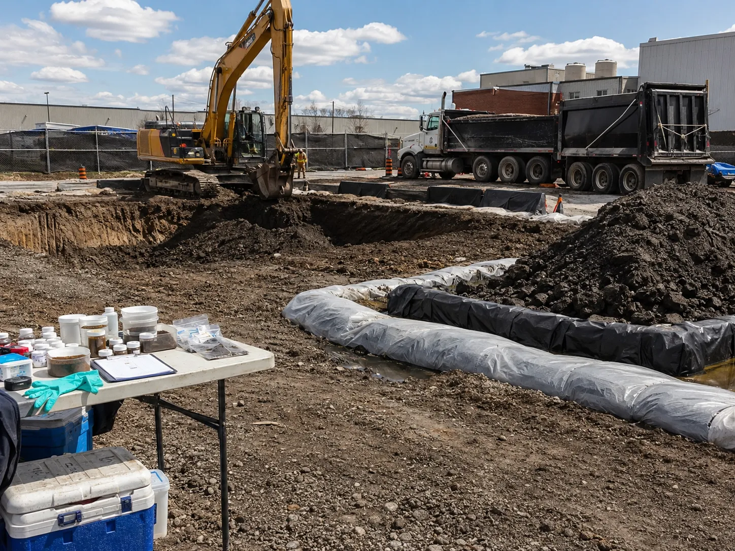 Completed Contaminated Soil Removal installation in Barrie by Harrowgate Group