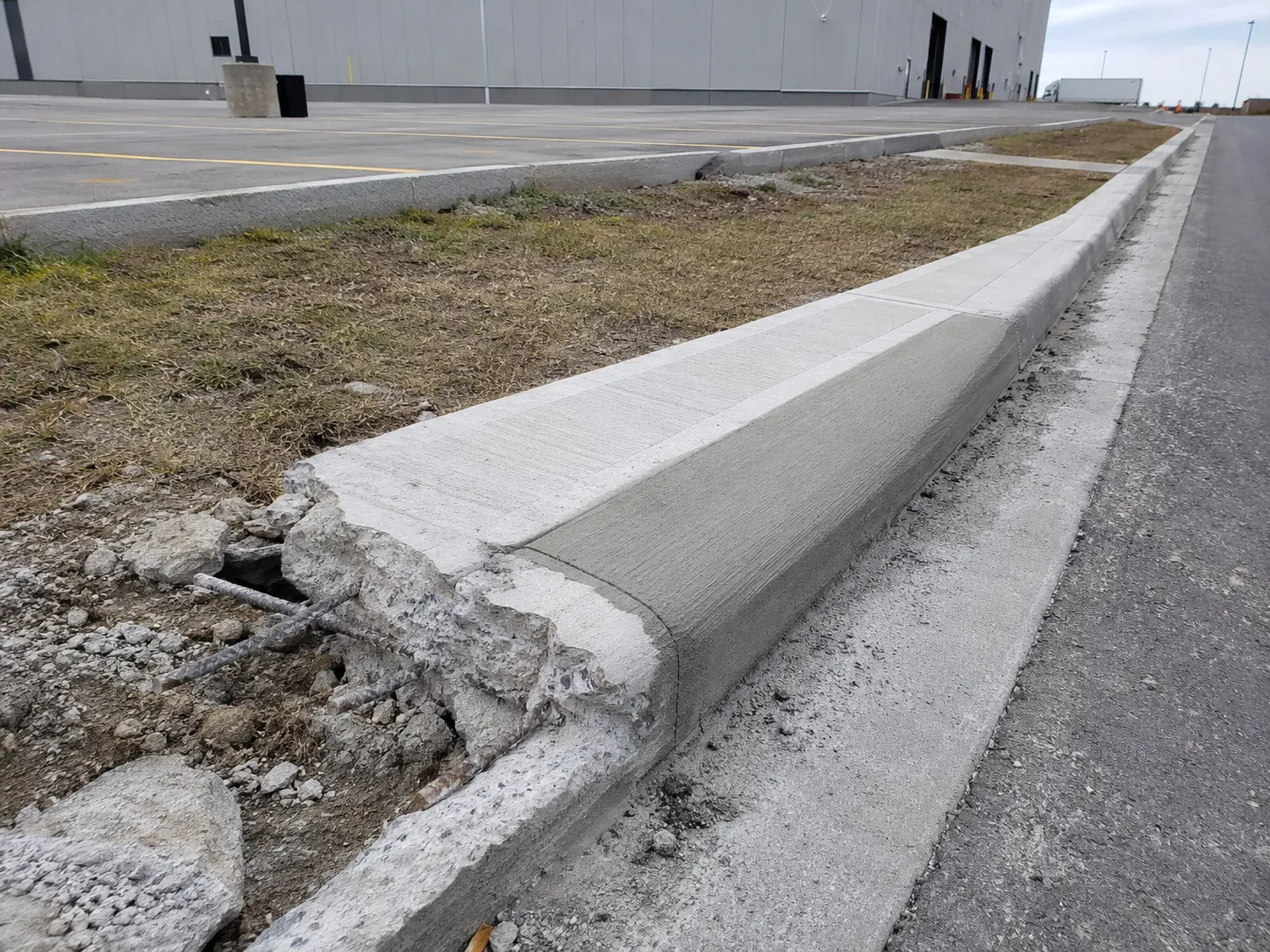 Completed Curb Repair installation in Markham by Harrowgate Group