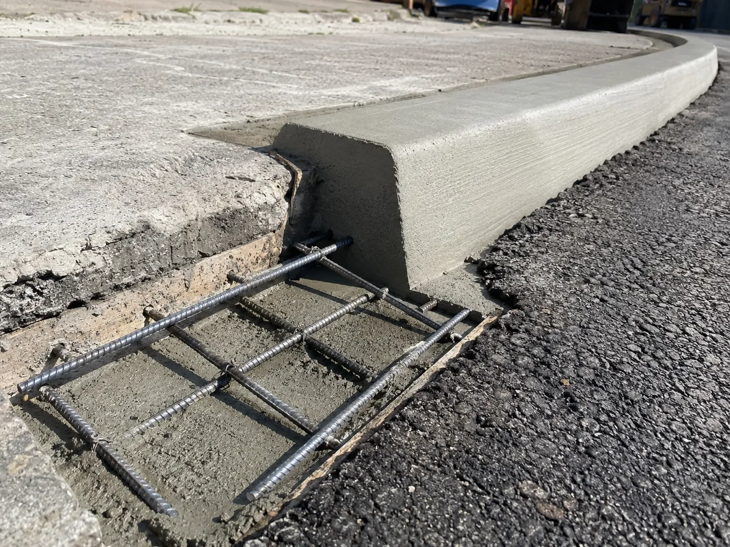 Curb Repair being built and completed on site by Harrowgate Group