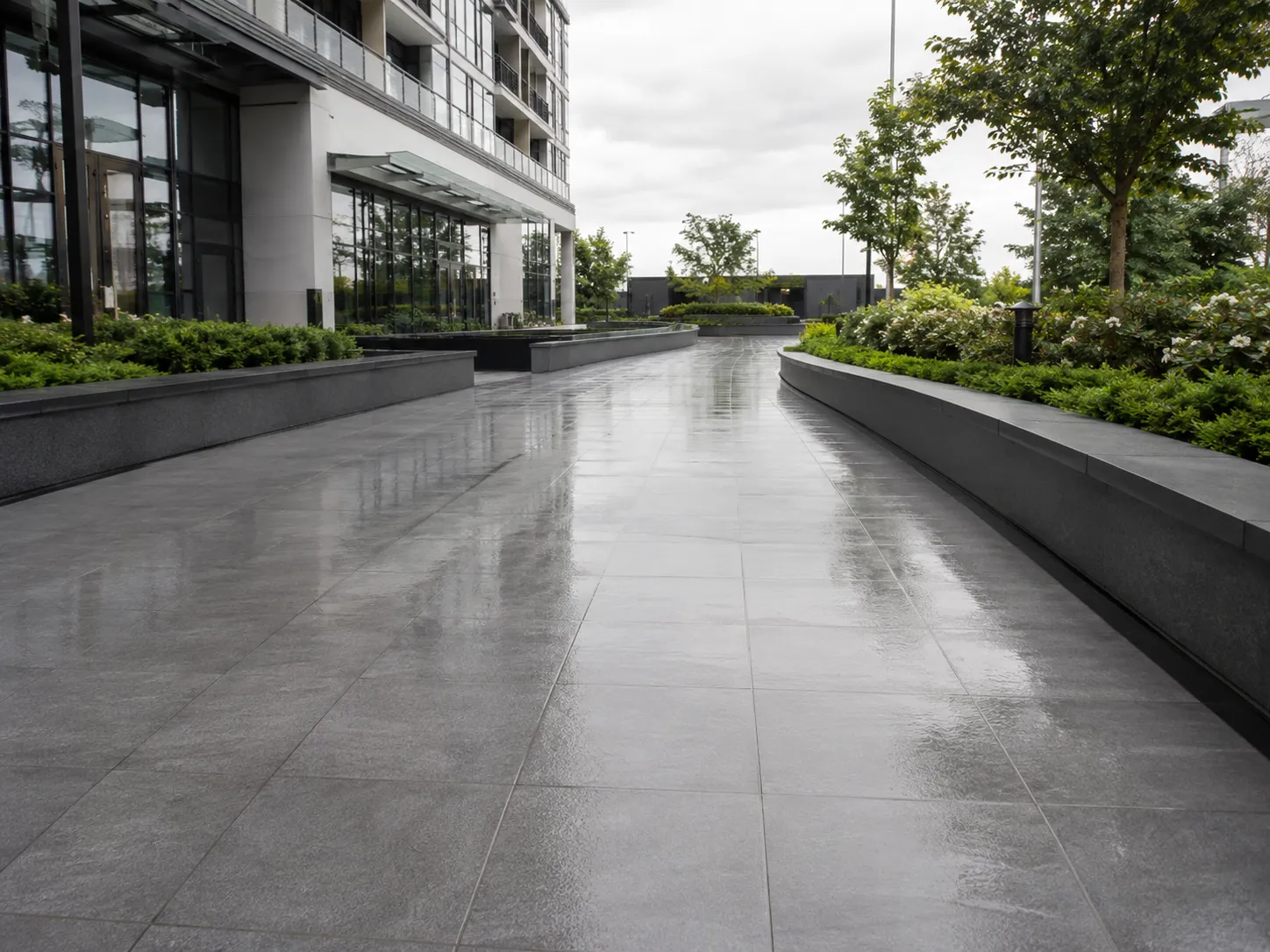 Completed Deck and Plaza Waterproofing installation by Harrowgate Group