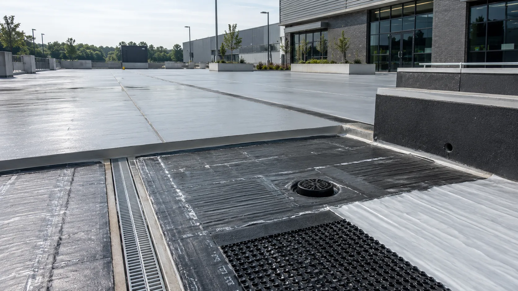Deck and Plaza Waterproofing, self-performed and completed by Harrowgate Group