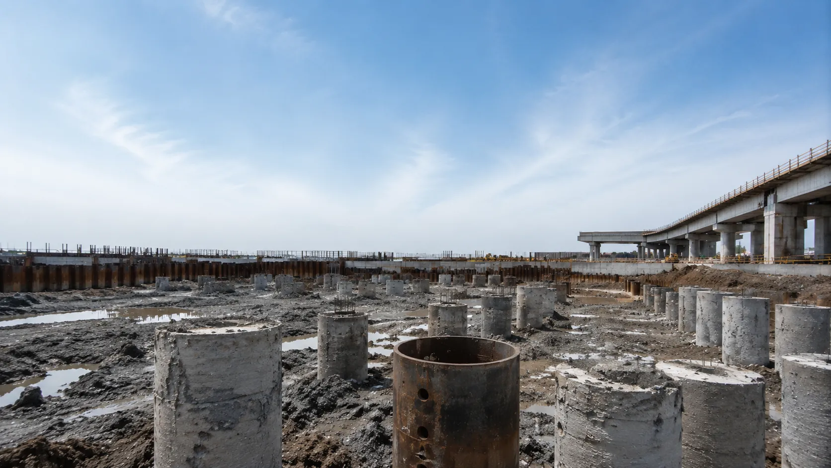 Deep Foundation Piling in Brampton, Ontario, self-performed and completed by Harrowgate Group