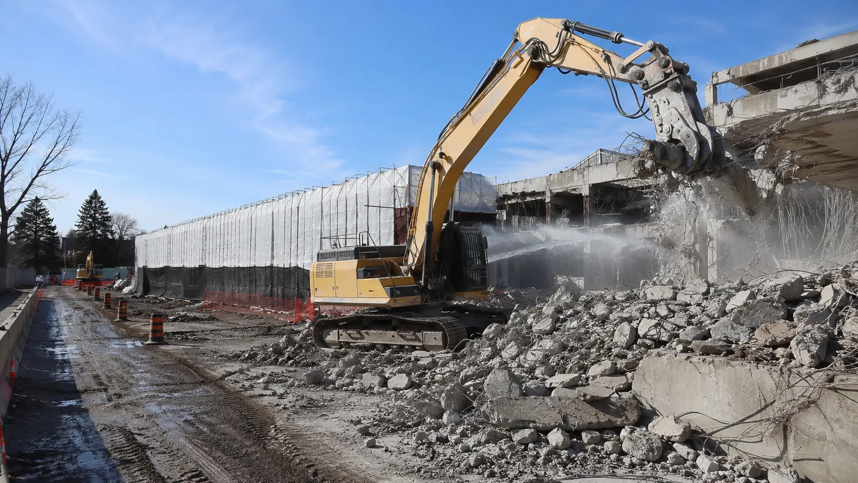Demolition Contractor in Aurora, Ontario, self-performed and completed by Harrowgate Group