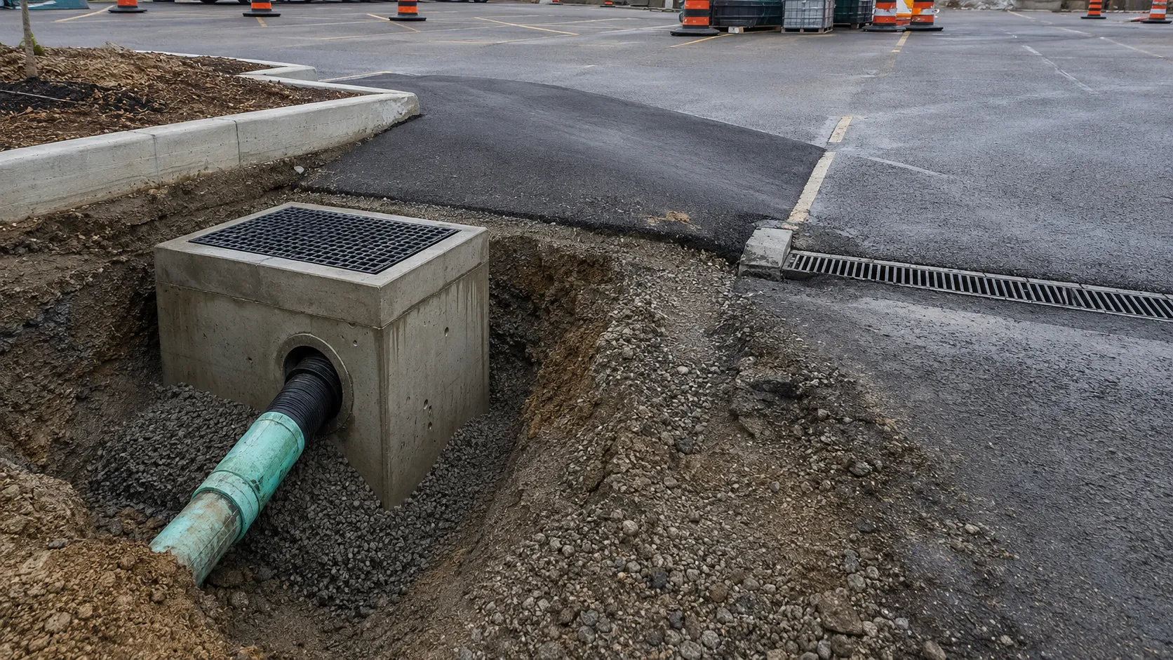 Drainage Contractor in Aurora, Ontario, self-performed and completed by Harrowgate Group