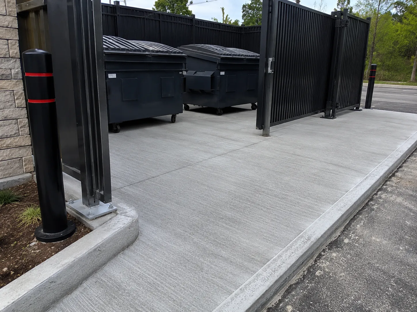 Dumpster and Enclosure Pads in Aurora being built and completed on site by Harrowgate Group