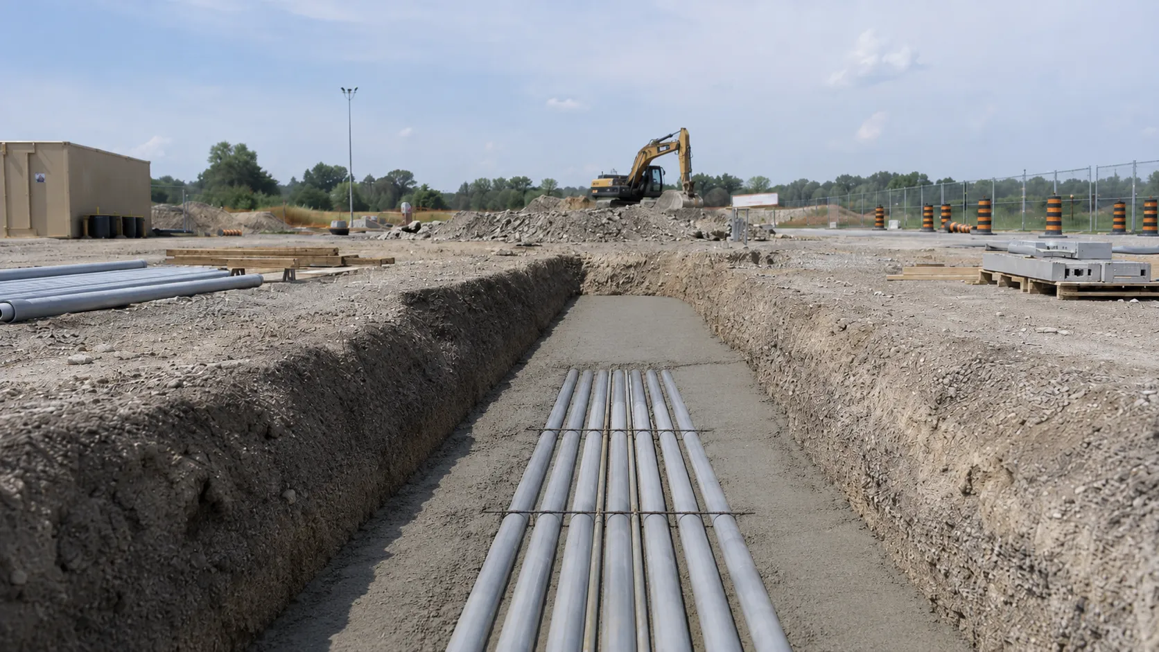 Electrical Duct Bank and Underground Conduit in Brampton, Ontario, self-performed and completed by Harrowgate Group