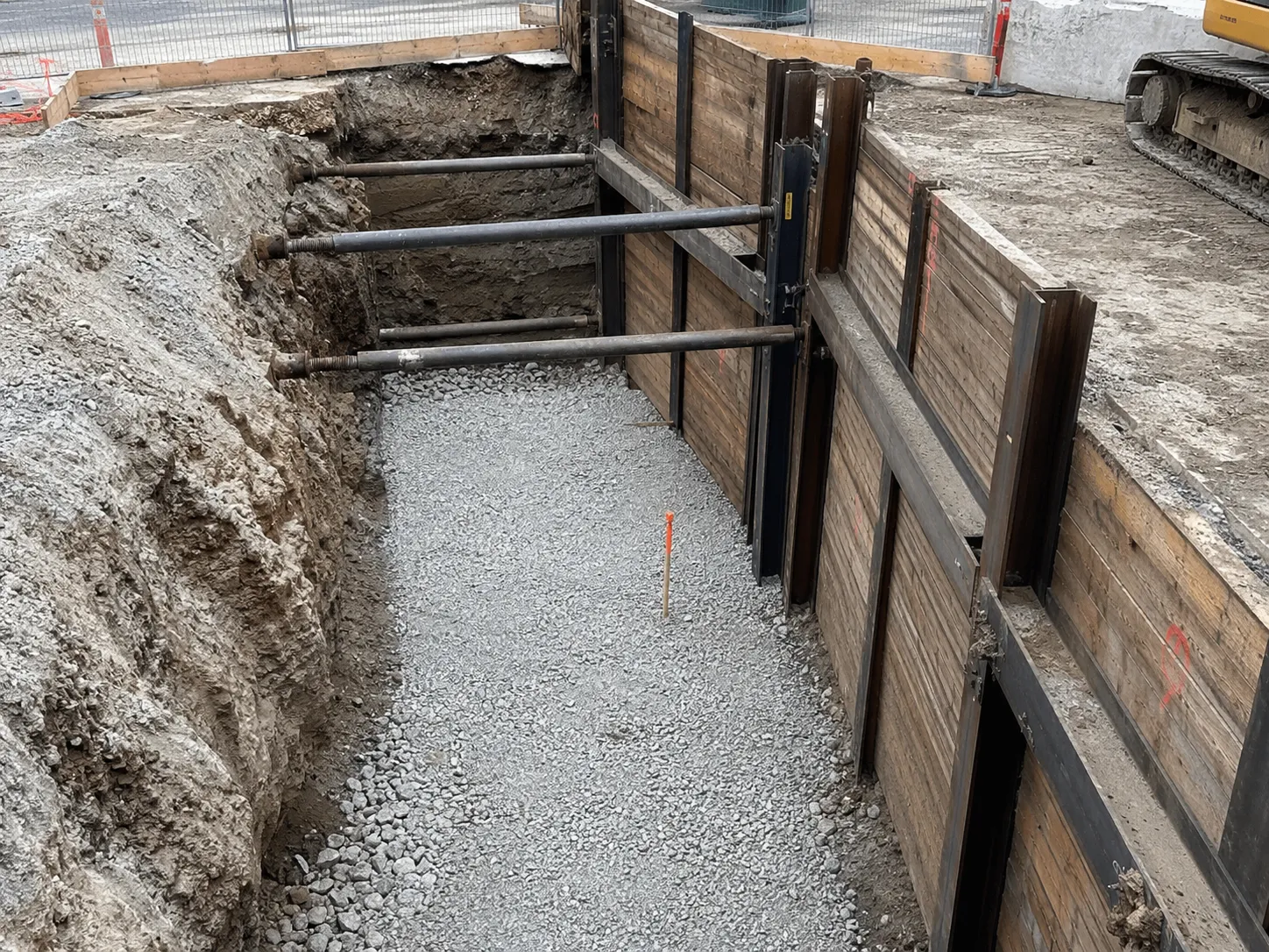 Emergency Excavation and Shoring in London being built and completed on site by Harrowgate Group