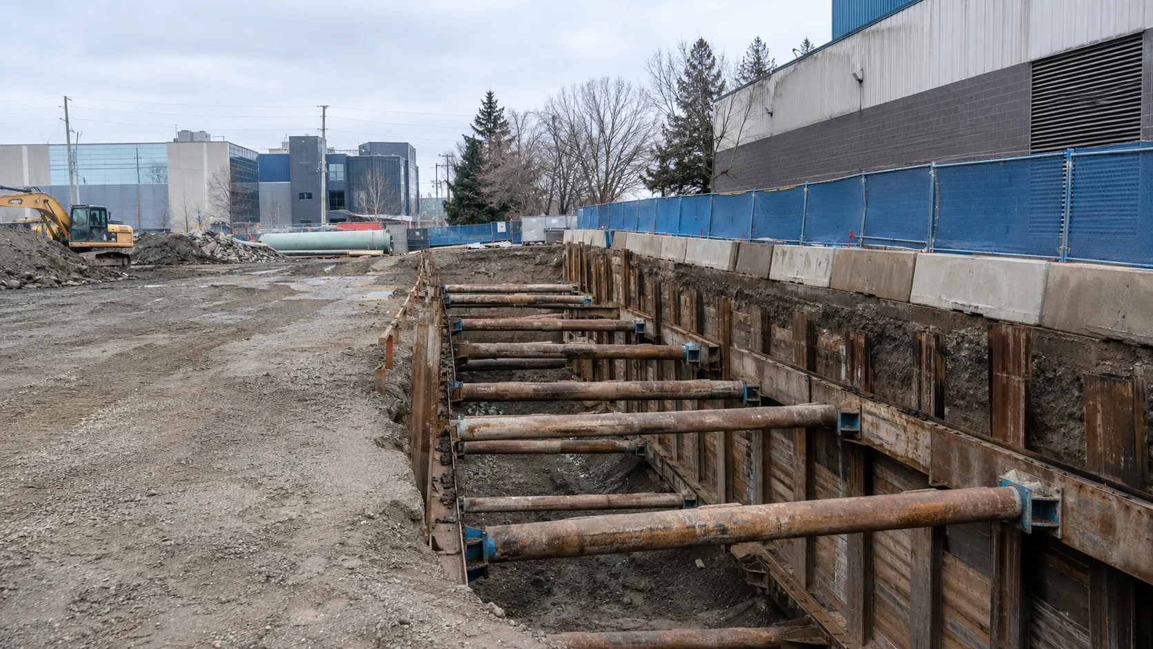 Emergency Excavation and Shoring in London, Ontario, self-performed and completed by Harrowgate Group