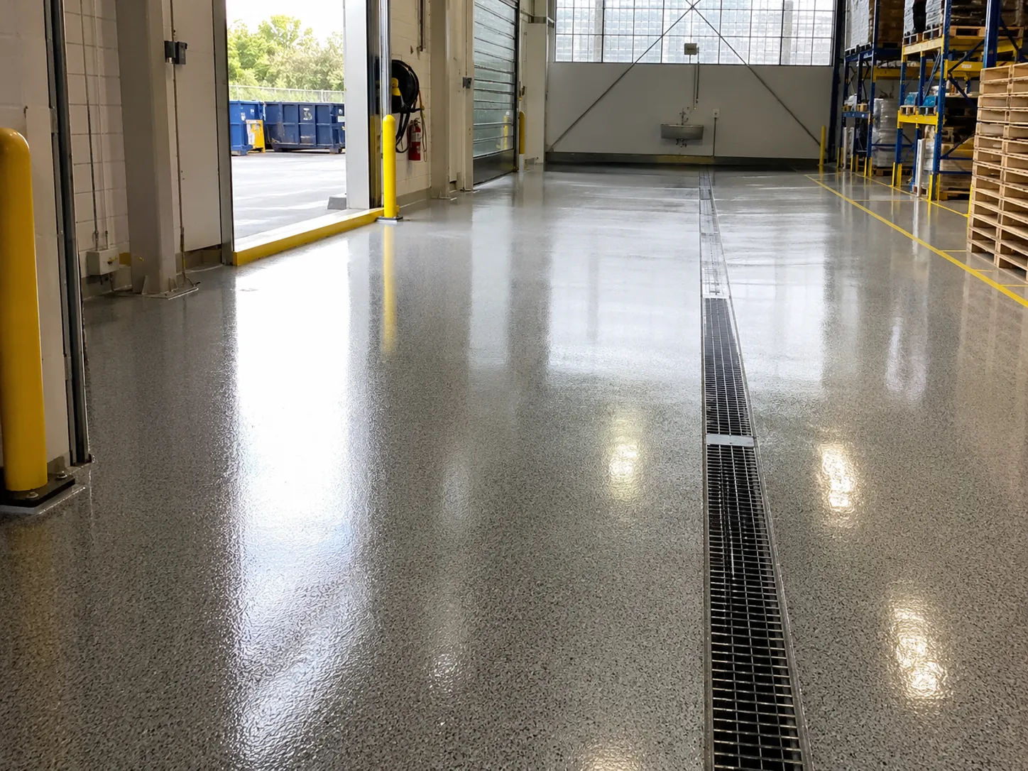 Completed Epoxy Floor Coatings installation in Aurora by Harrowgate Group