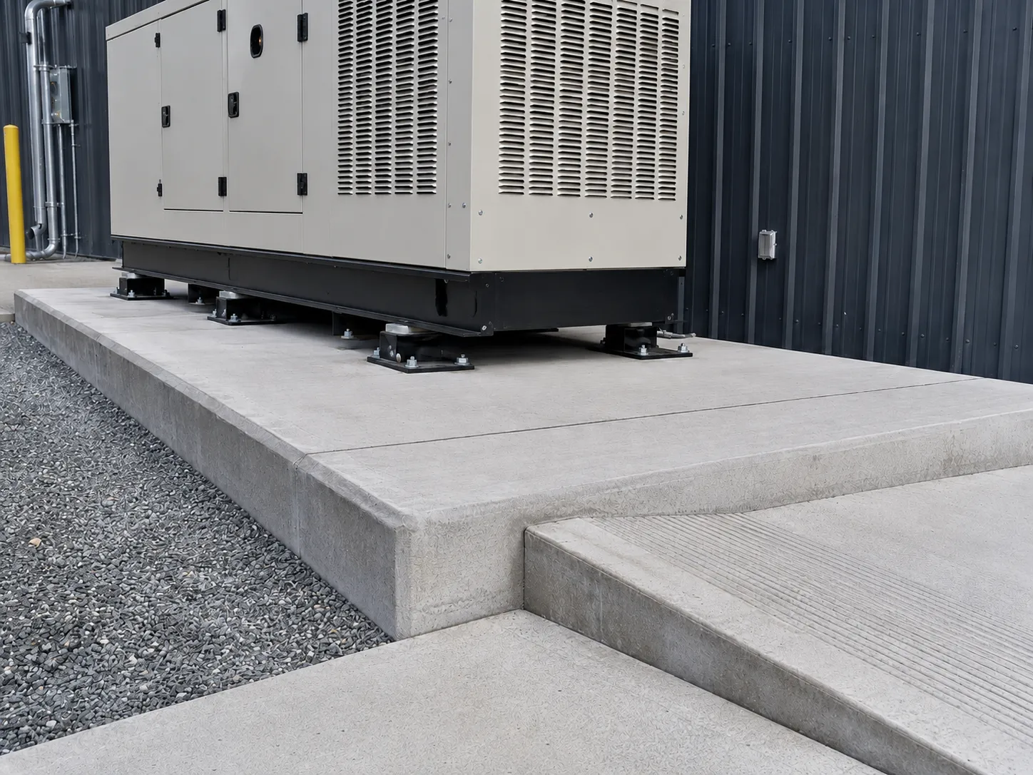 Equipment Pads and Machine Bases being built and completed on site by Harrowgate Group