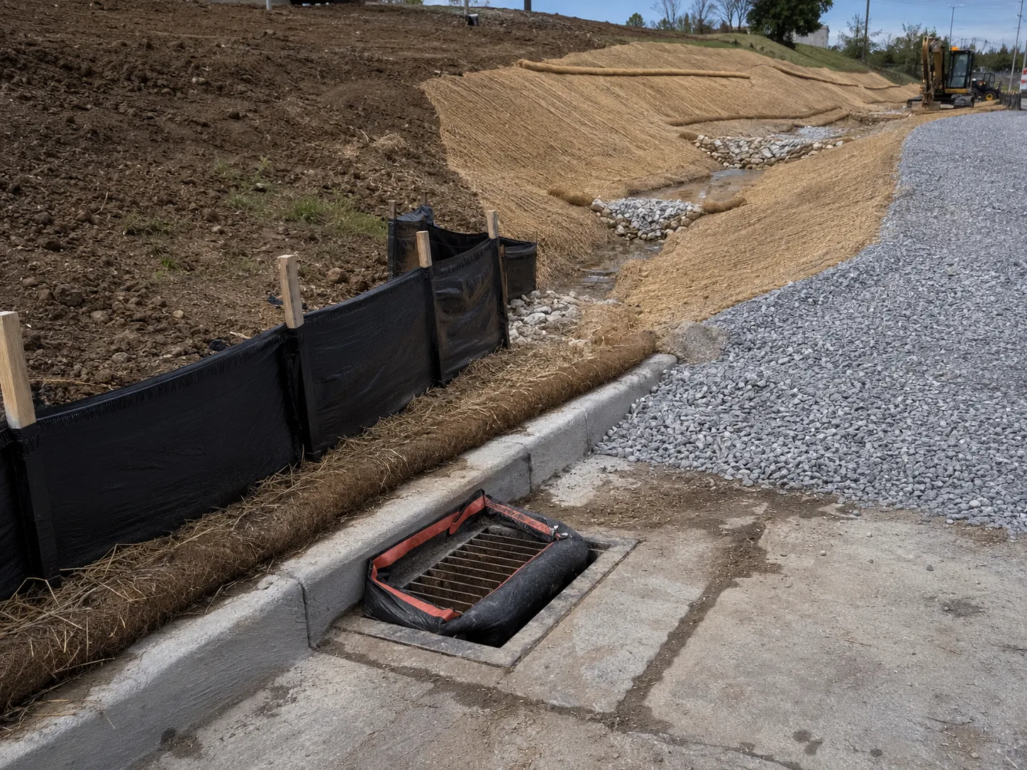 Completed Erosion and Sediment Control installation in Barrie by Harrowgate Group