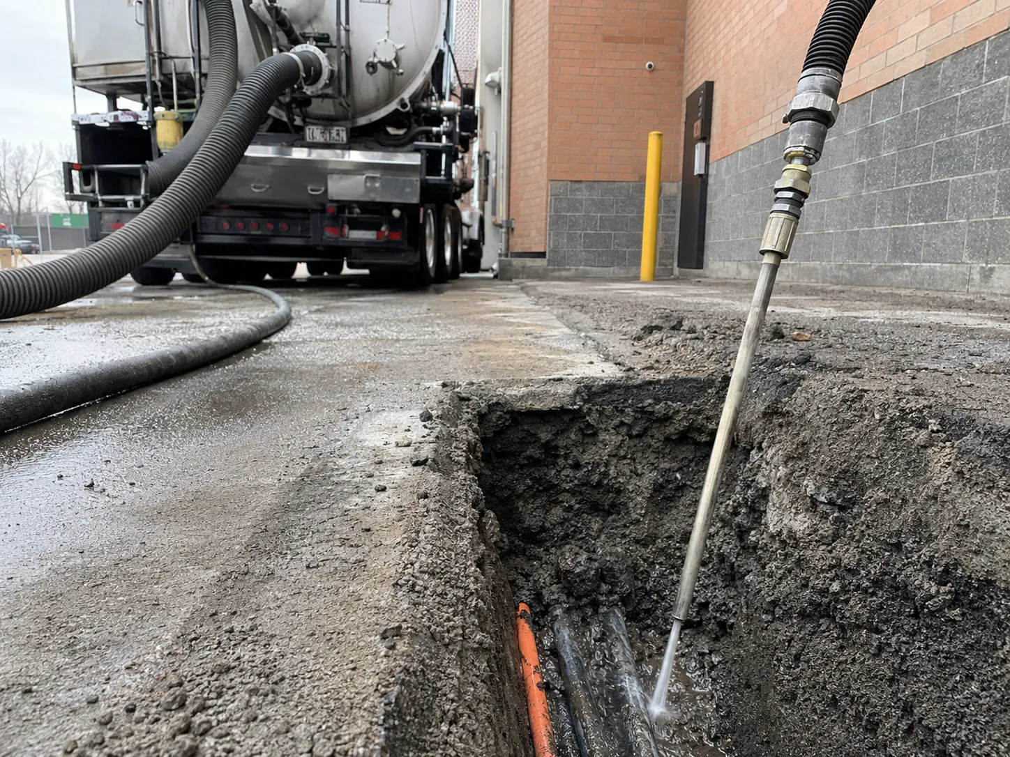 Completed Hydro Excavation installation in Markham by Harrowgate Group