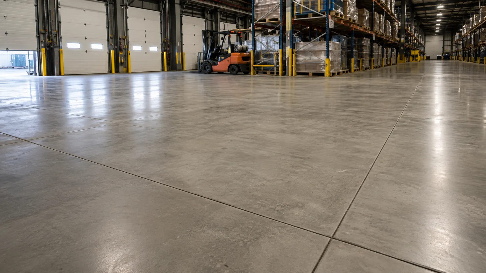 Industrial Concrete Floors in Markham, Ontario, self-performed and completed by Harrowgate Group