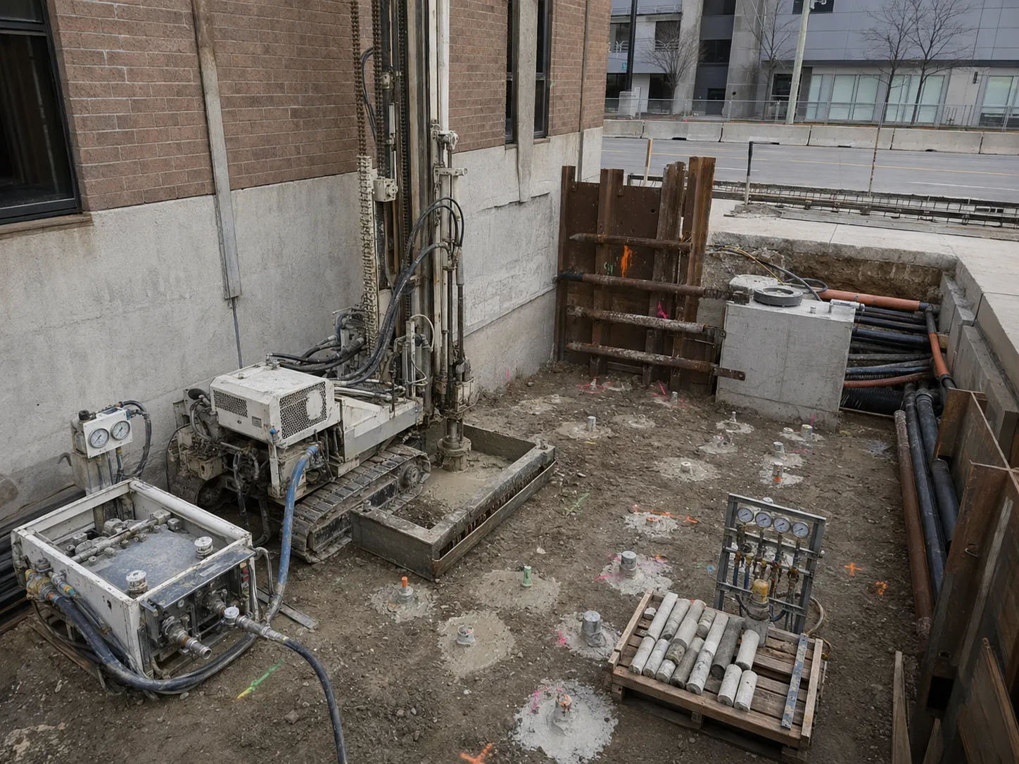 Jet Grouting and Ground Injection across Hamilton property by Harrowgate Group