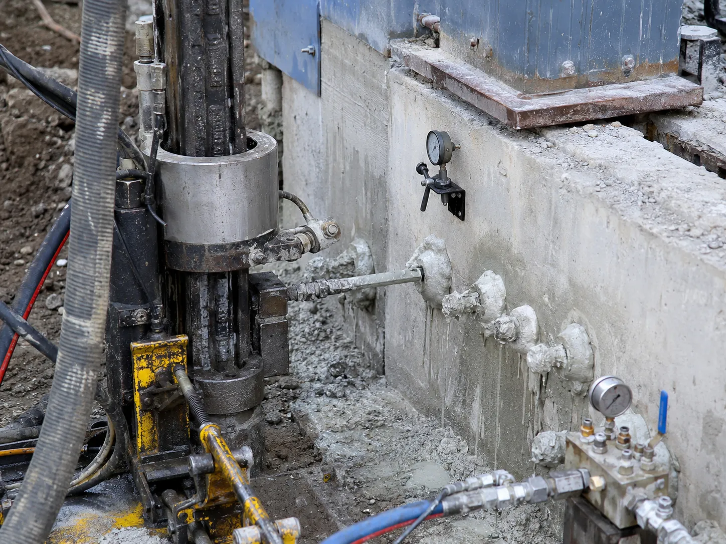 Jet Grouting and Ground Injection in Hamilton being built and completed on site by Harrowgate Group