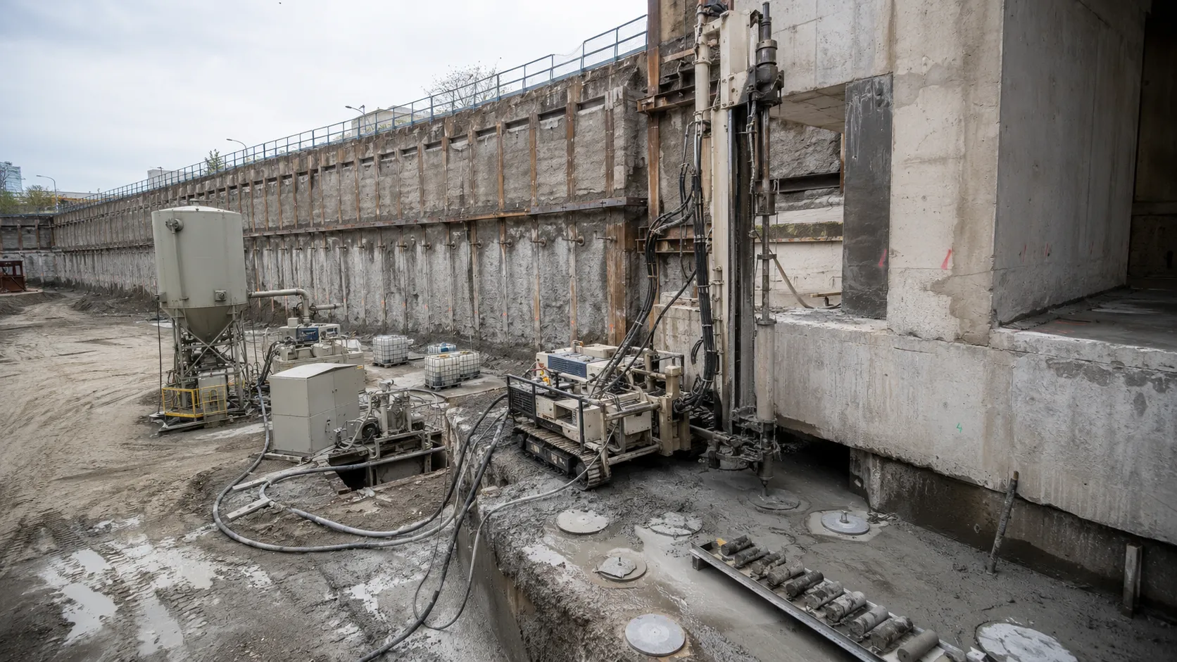 Jet Grouting and Ground Injection in Hamilton, Ontario, completed by Harrowgate Group