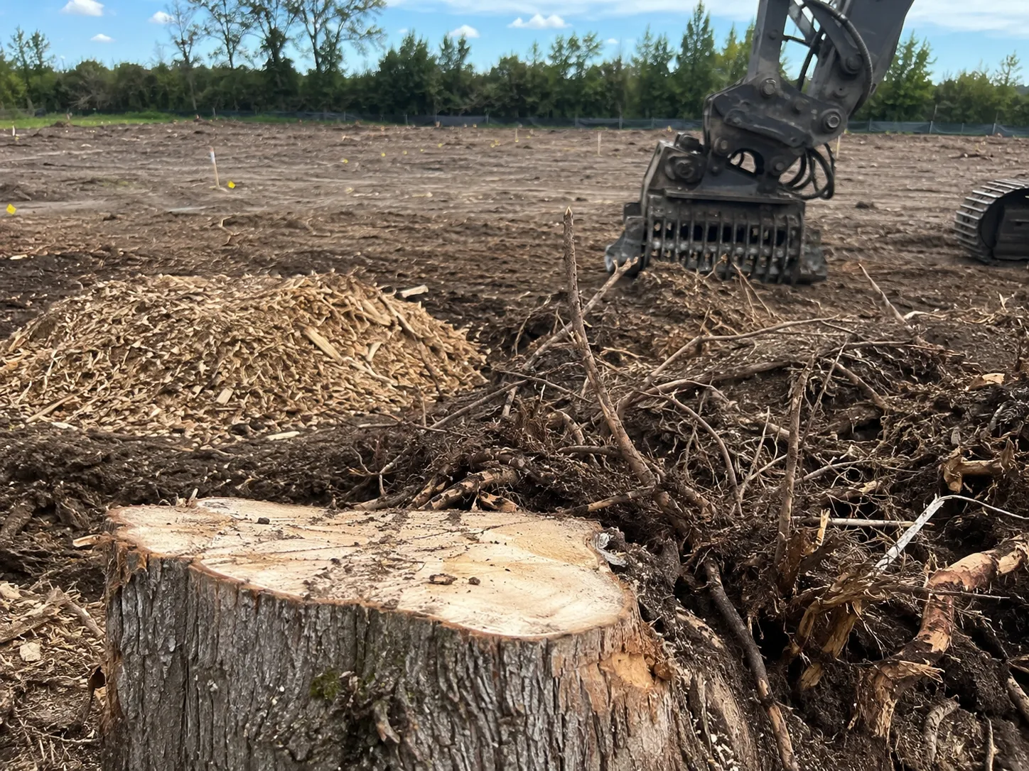 Land Clearing being built and completed on site by Harrowgate Group