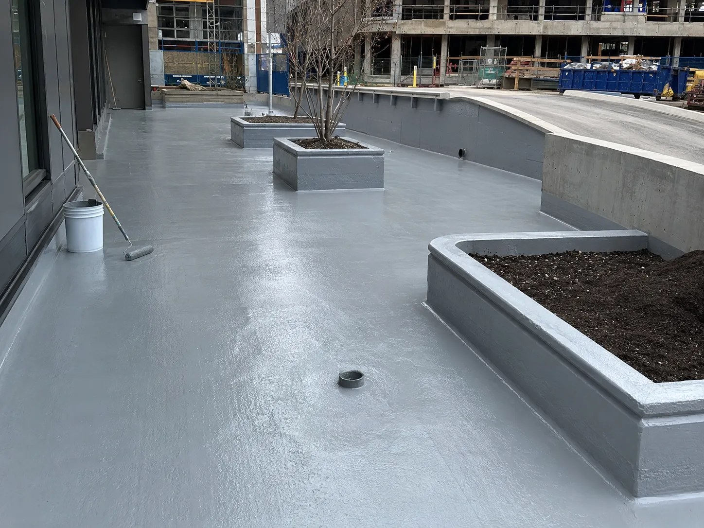 Completed Liquid Membrane Waterproofing installation in Markham by Harrowgate Group